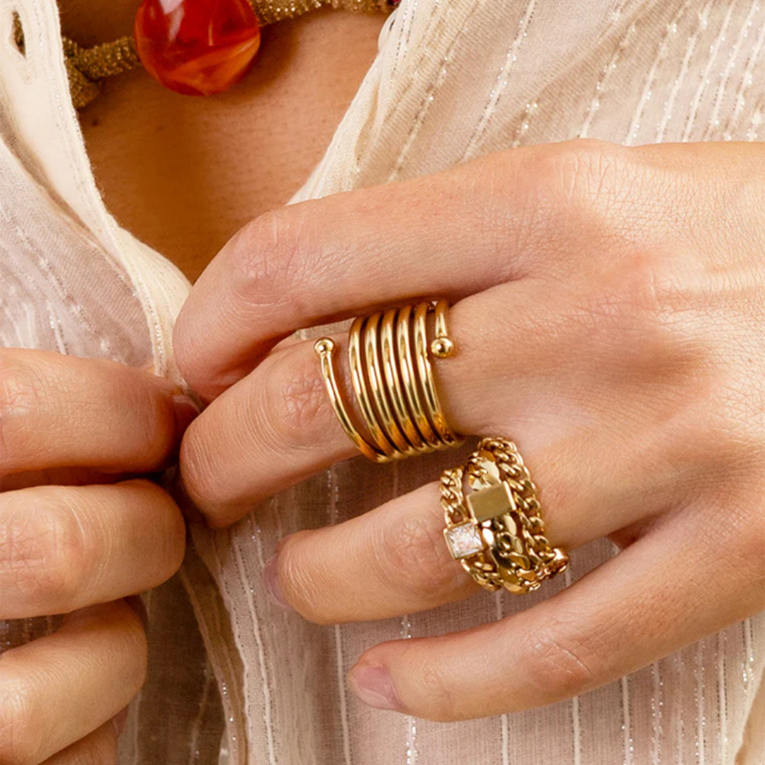 Ring aus vergoldetem Edelstahl