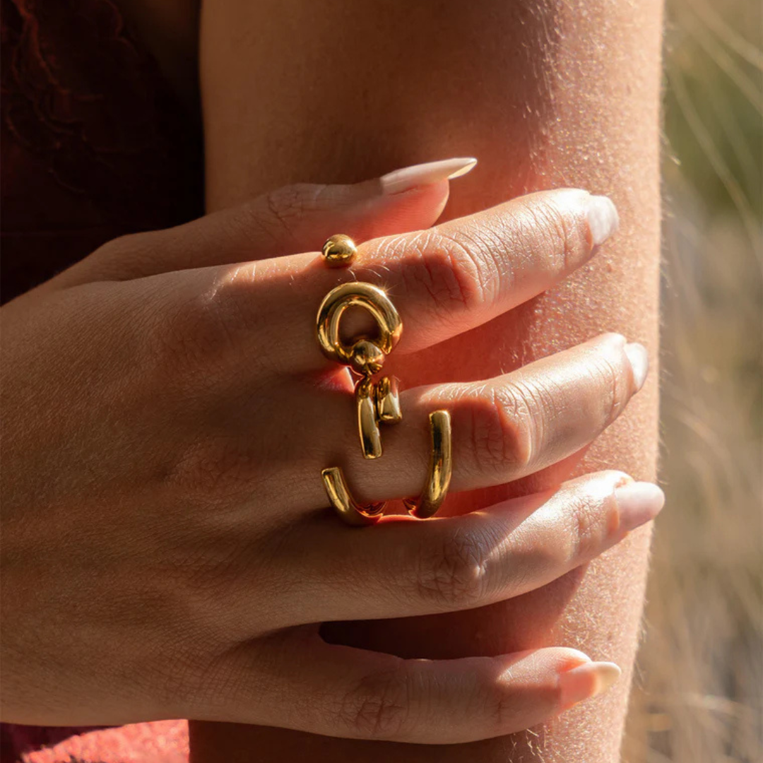 Ring aus vergoldetem Edelstahl